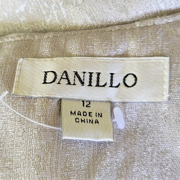 NWT DANILLO Silver Cape Shoulder Blazer Jacket 12 - Picture 5 of 5